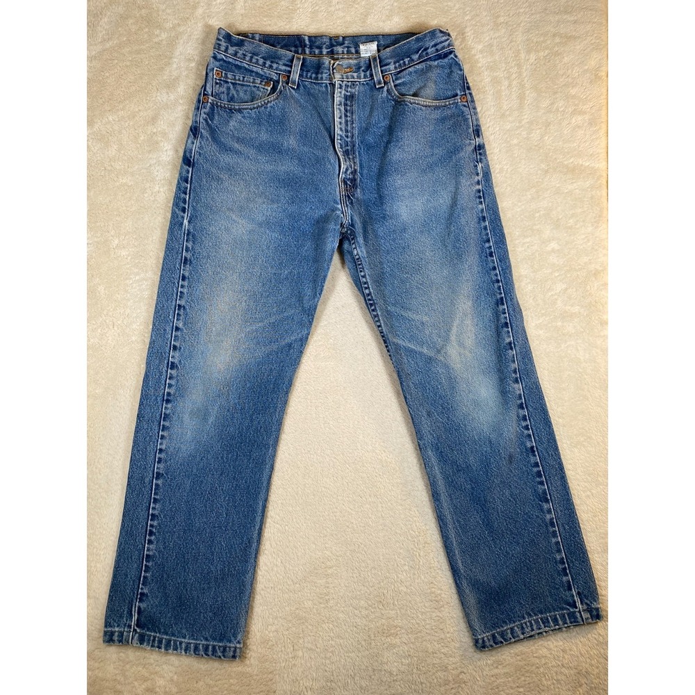 Levi's 505 Vintage Y2K 2001 Men's‎ 34 x 30 Blue Denim Jeans Pants 100% Cotton